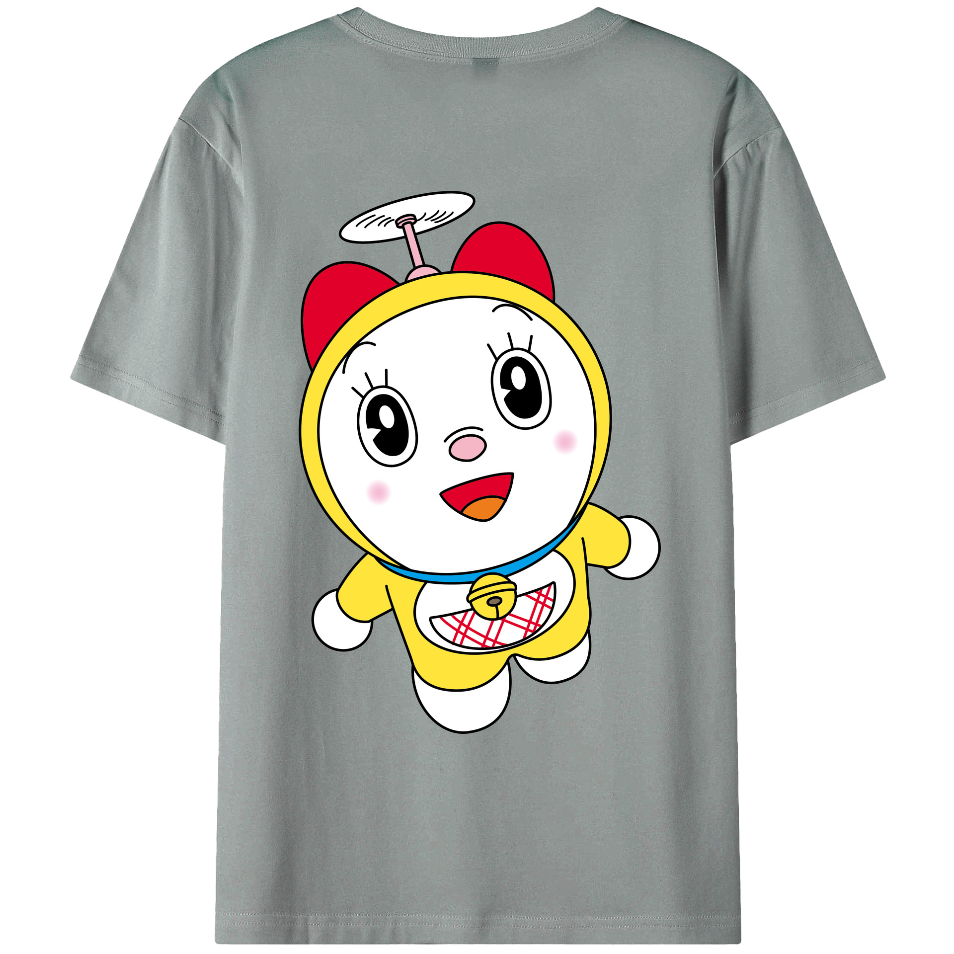 （画像用） ドラえもん ドラミ Doraemon Dorami 綿100％ メンズ半袖Tシャツ（バックプリント） 通気性